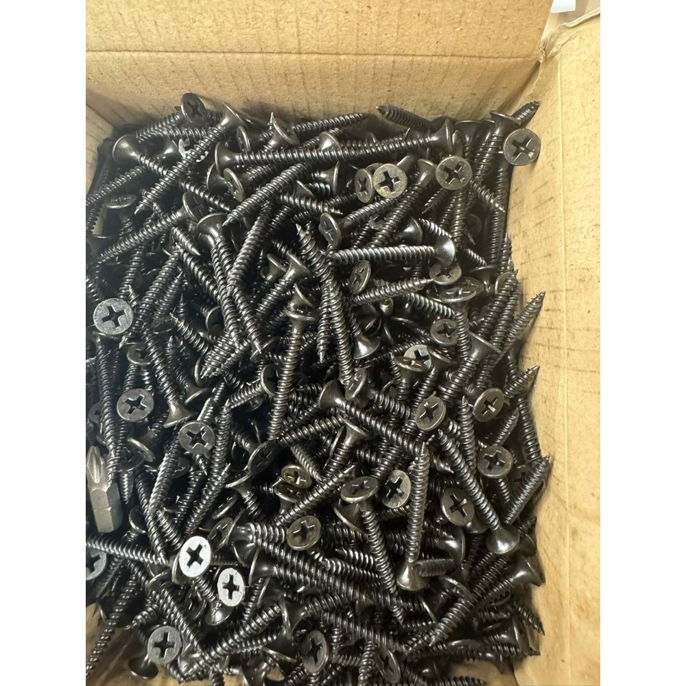 RİGİPS 3,5*25 MM SİVRİ UÇLU VİDA SİYAH ALÇIPAN VİDASI 1000ADET DHL FİYATI