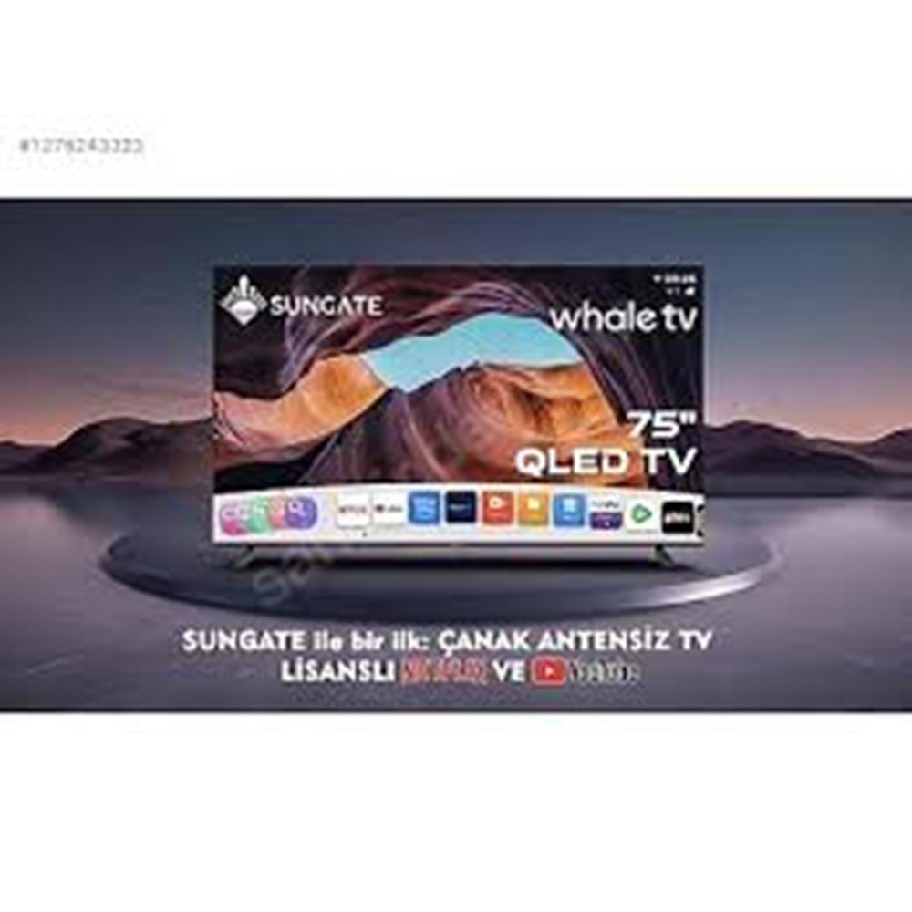 SUNGATE SG-7580 Q LED WHALEOS ANDROİD LED TV