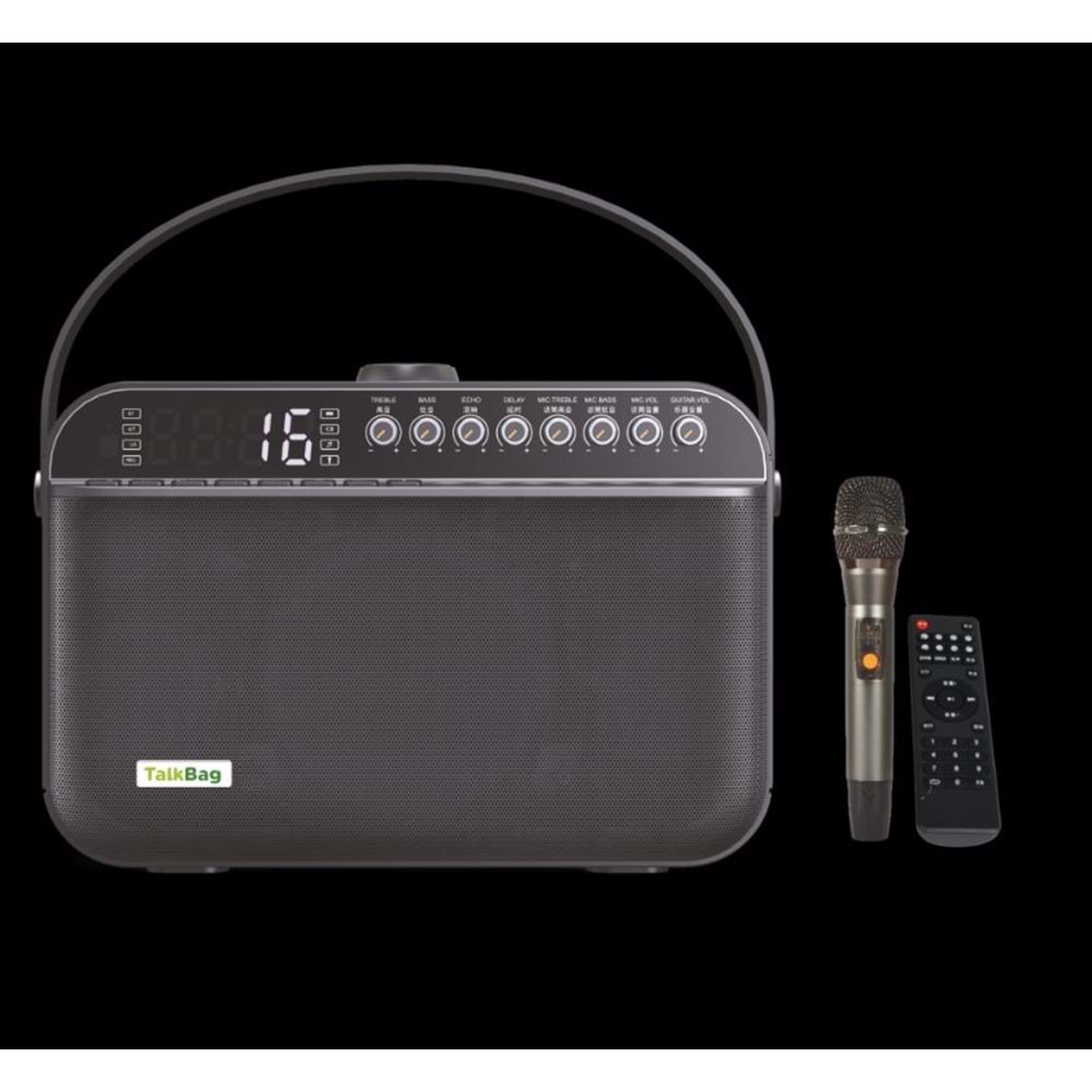 TALK BAG TAŞINABİLİR HOPARLÖR (TEK MİKROFONLU)