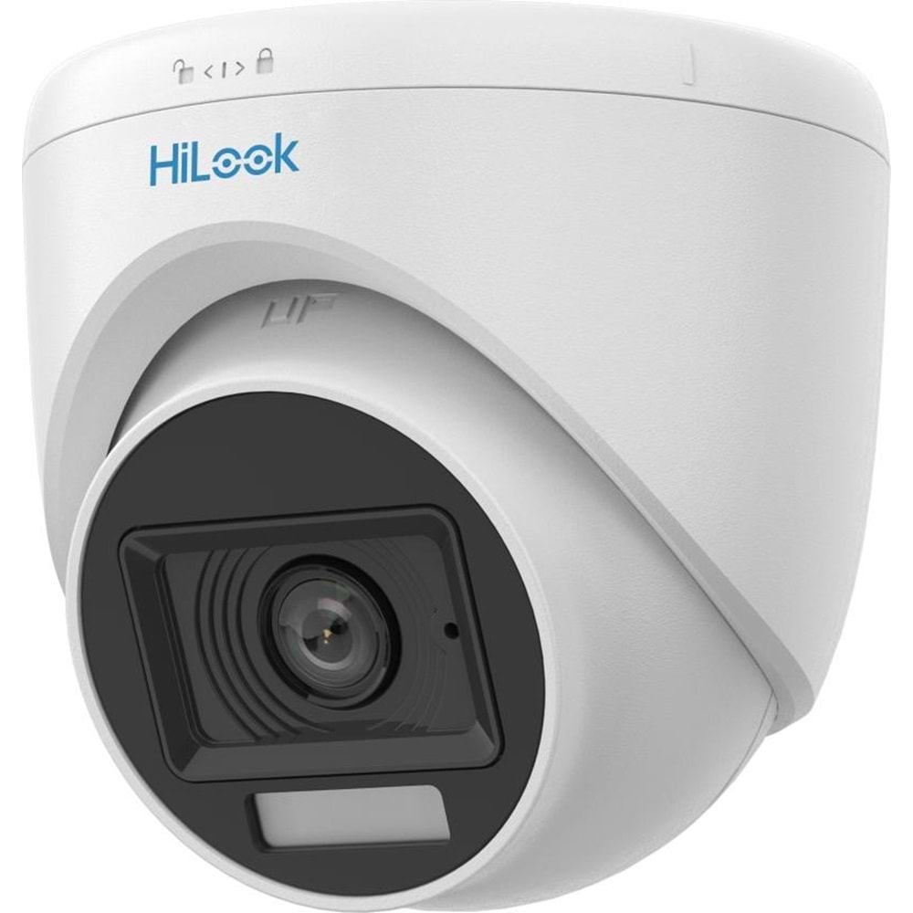 Hilook 2MP 2.8mm Analog ColorVu HD Sesli Dome Kamera (DAHİLİ MİKROFON,GECE RENKLİ GÖRÜŞ)