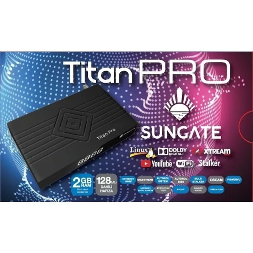 SUNGATE TİTAN PRO IPTV HD DİGİTAL UYDU ALICISI