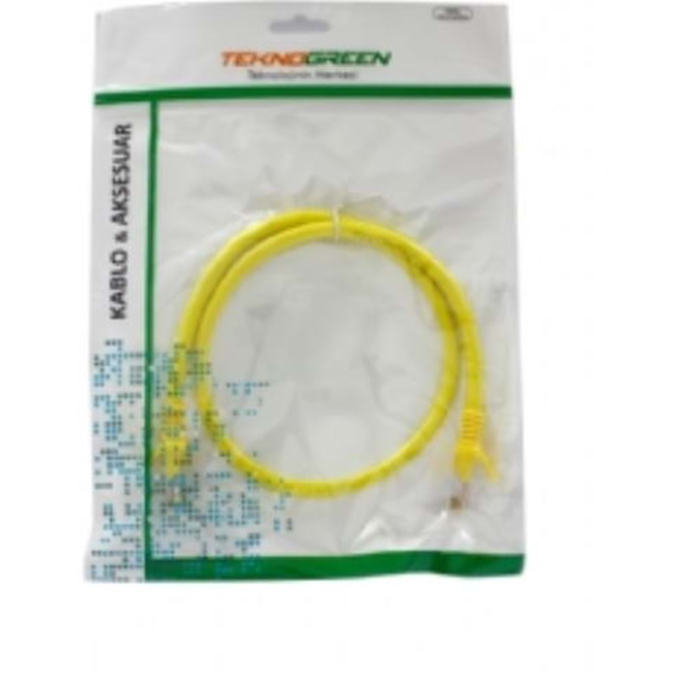 TEKNOGREEN 0.6 M CAT6 KABLO SARI