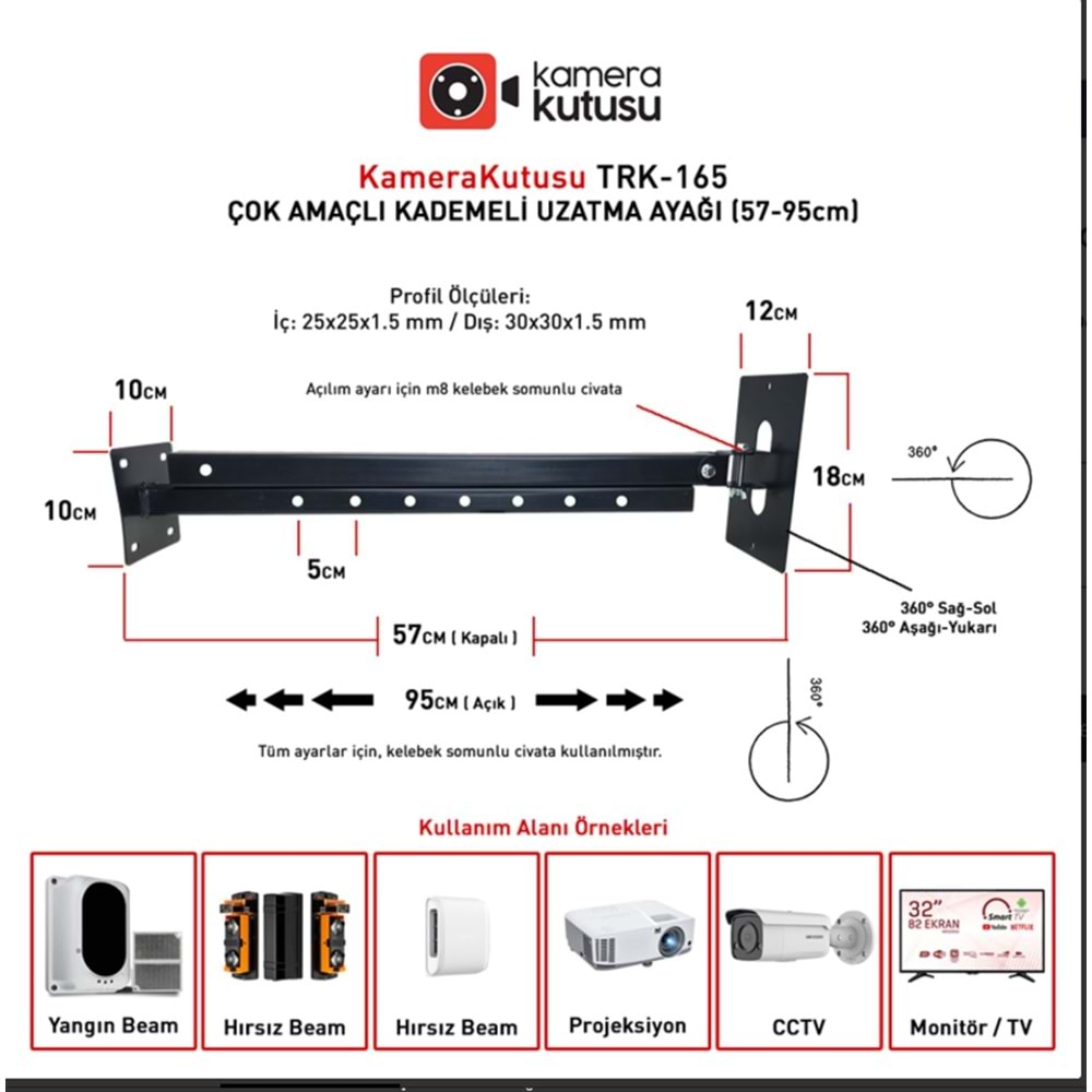 ÇOK AMAÇLI KADEMELİ UZATMA AYAĞI (57-95CM)