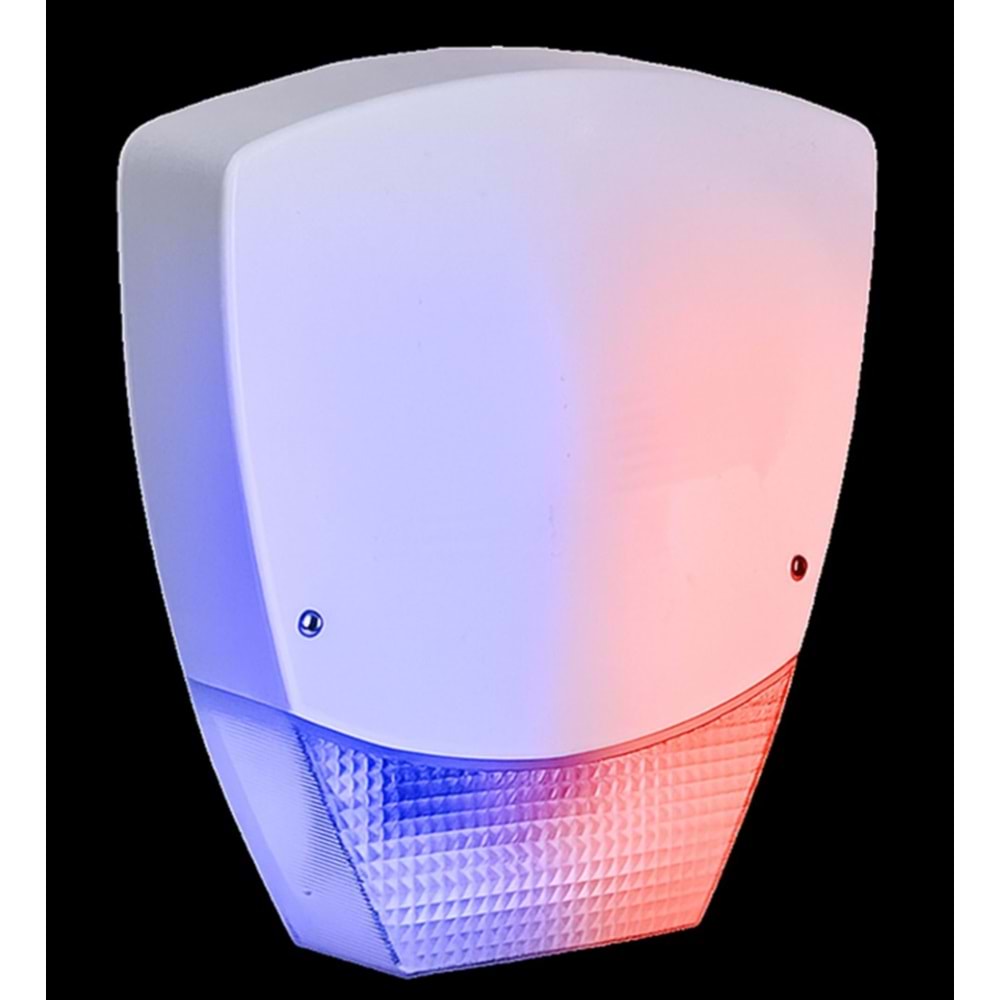 TRK 220 VOLT SAHTE ALARM SİRENİ KIRMIZI MAVİ FLAŞÖRLÜ
