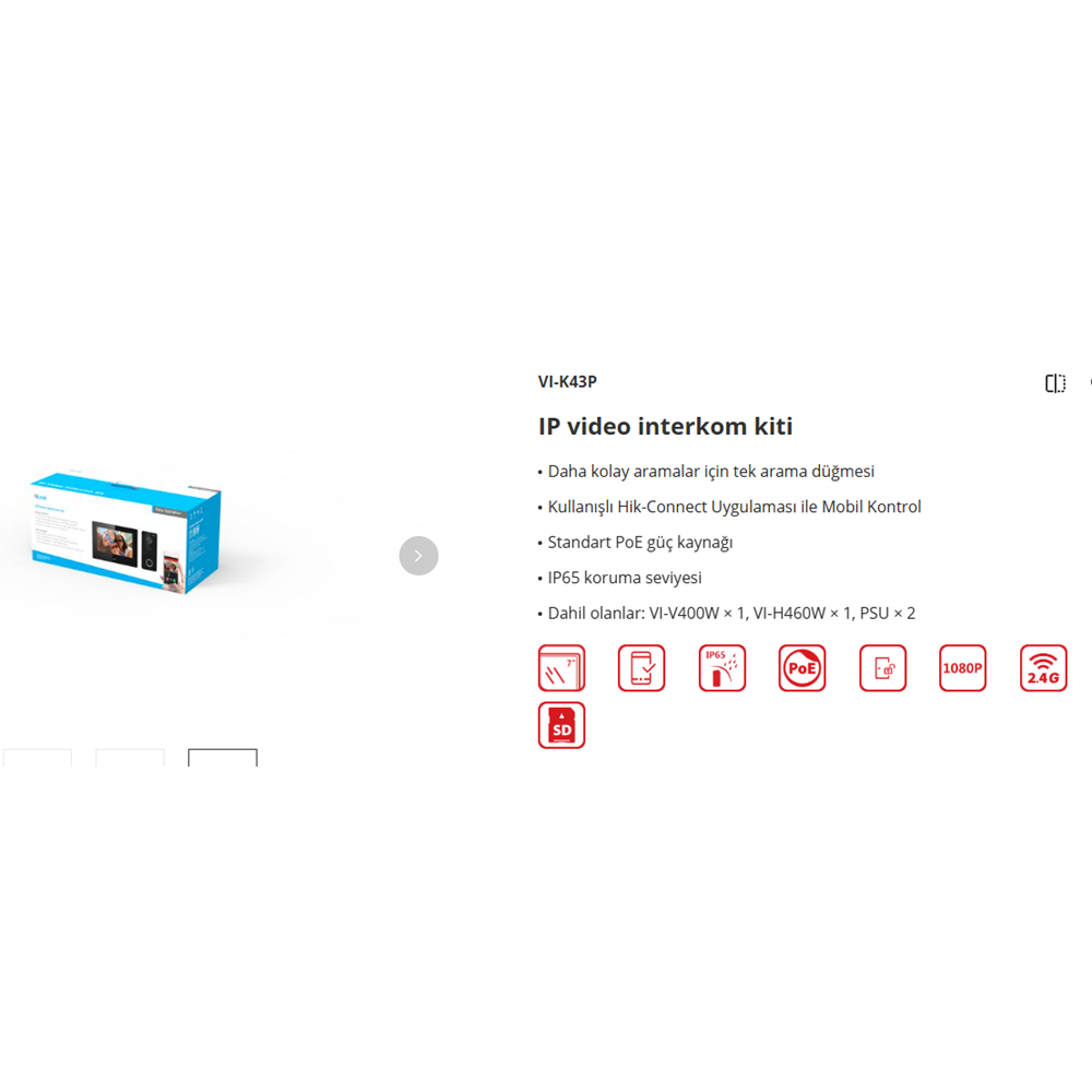 HİLOOK IP İNTERKOM VİLLA DİAFON SETİ İÇ ÜNİTE+DIŞ UNİTE + ADAPTÖRLERİ DAHİLDİR