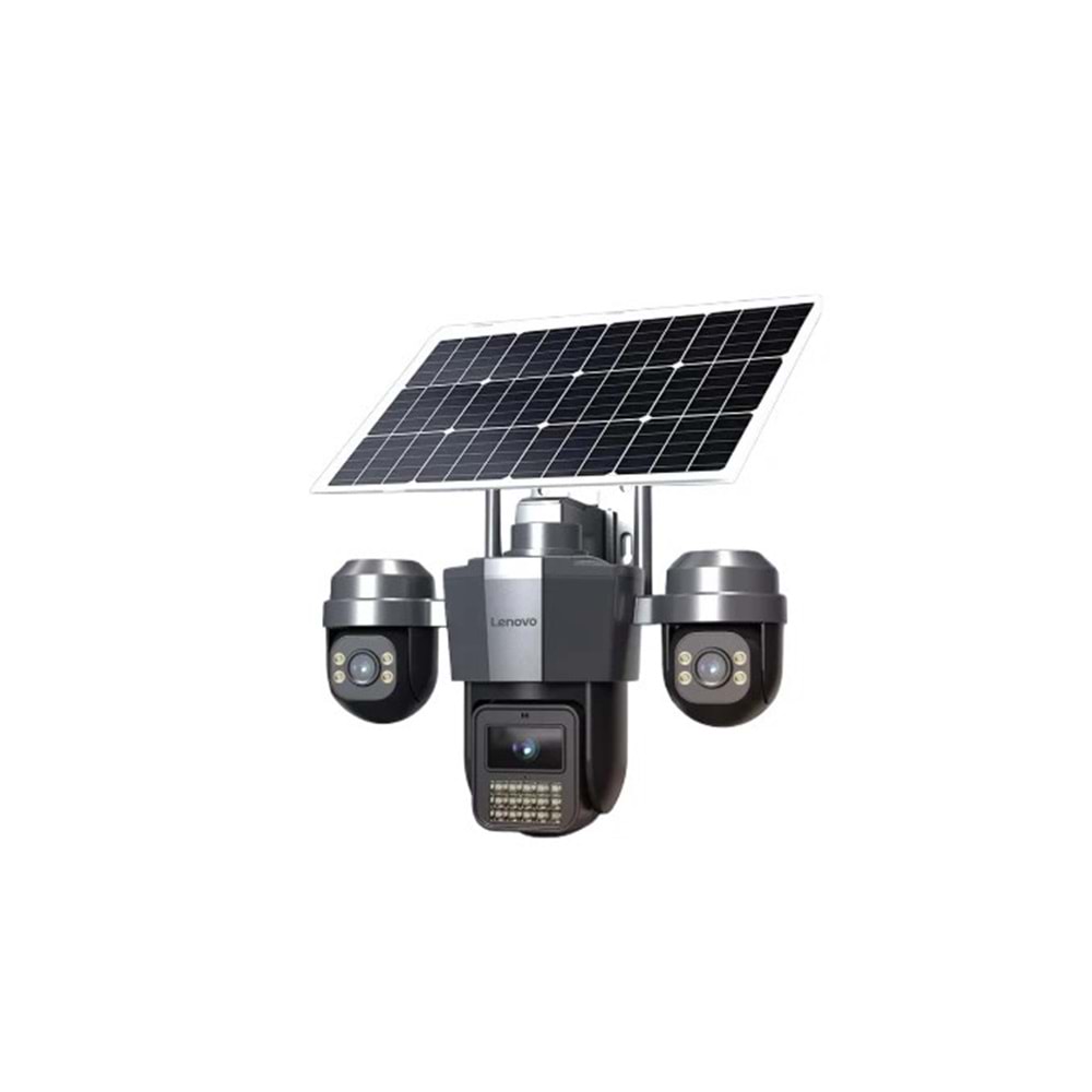 LENOVA 4G SOLAR 6 MP+6 MP+6 MP ÜÇ LENS KAMERA (UYGULAMA:cam720,3 PT,4K,GECE RENKLİ GÖRÜŞ,HAREKET ALGILAMA,SESLİ UYARI,256 GB SD KART)