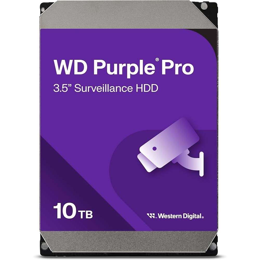 WD 10 TB PRO AI 3.5 PURPLE SATA3 7200RPM 512MB 7/24 GUVENLIK WD23PURZ (2 YIL RESMI DIST GARANTILI)
