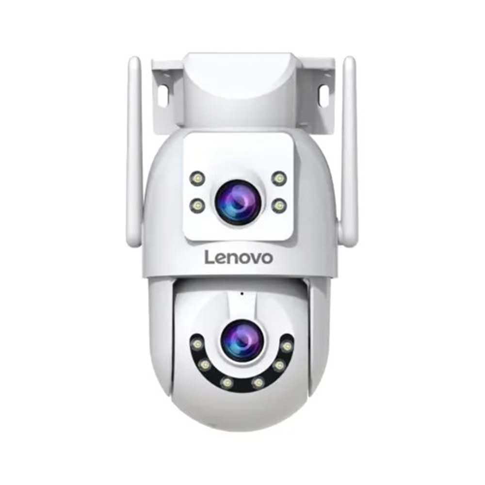 LENOVA 3 MP + 3 MP ÇİFT LENS Wi-Fi PT KAMERA (UYGULAMA:cam720,GECE RENKLİ GÖRÜŞ,HAREKET ALGILAMA,SESLİ UYARI,256 GB SD KART)