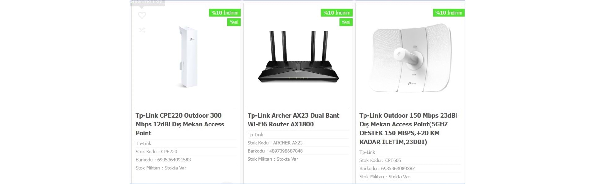 tp-link kayseri sinan bilişim