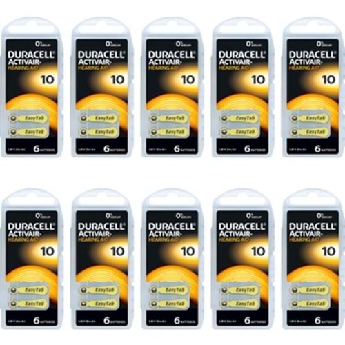 DURACELL ACTİVAİR 10 NUMARA KULAKLIK PİLİ (BLİSTER FİYATI)