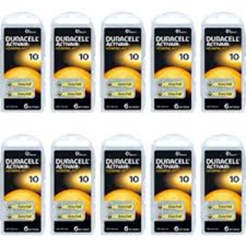 DURACELL ACTİVAİR 10 NUMARA KULAKLIK PİLİ (10LU PAKET FİYATI)