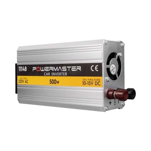 POWERMASTER 12 VOLT - 500 WATT MODIFIED SINUS INVERTER (10-15V ARASI-220V AC)