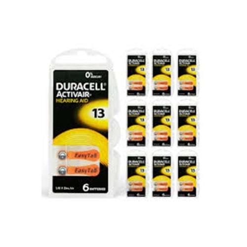 DURACELL ACTİVAİR 13 NUMARA KULAKLIK PİLİ (10LU PAKET FİYATI)