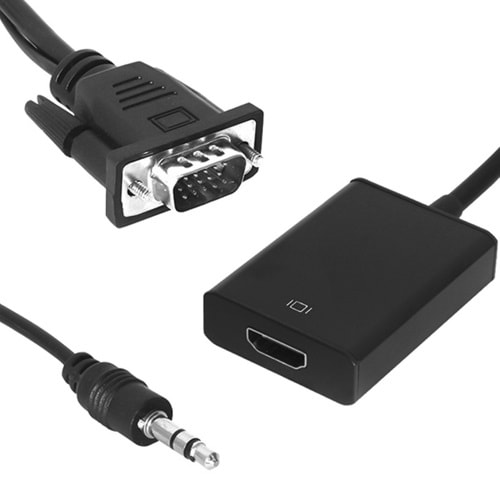 POWERMASTER VGA ERKEK TO HDMI DİŞİ DÖNÜŞTÜRÜCÜ KABLO