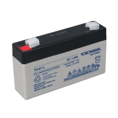 YOKOHAMA YH-61.3 6 VOLT - 1.3 AMPER AKÜ (98 X 25 X 52 MM)YOKOHAMA YH-61.3 6 VOLT - 1.3 AMPER AKÜ (98 X 25 X 52 MM)YOKOHAMA BATTERİES 26144