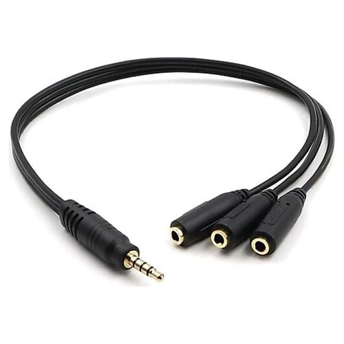 POWERMASTER KULAKLIK ÇOKLAYICI 3.5 MM ERKEK X 1 / 3 STEREO DİŞİ X 3 - 30 CM Y KABLOPOWERMASTER KULAKLIK ÇOKLAYICI 3.5 MM ERKEK X 1 / 3 STEREO DİŞİ X 3 - 30 CM Y KABLO