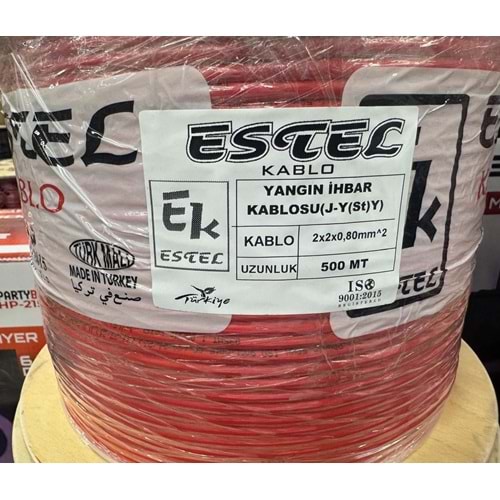 ESTEL YANGIN KABLOSU 2*2*0,80+0,50 PVC KIRMIZI 500 METRE FİYAT