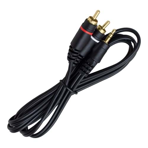 POWERMASTER PM-4283 2 RCA ERKEK + 3.5 MM STEREO ERKEK GOLD 1.5 METRE 1.KALİTE KABLOPOWERMASTER PM-4283 2 RCA ERKEK + 3.5 MM STEREO ERKEK GOLD 1.5 METRE 1.KALİTE KABLO