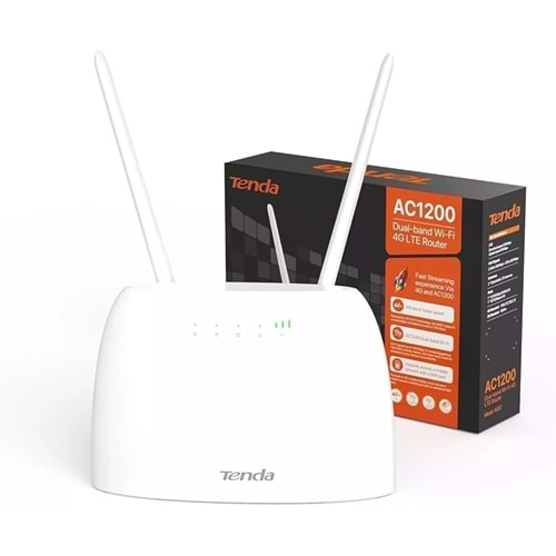 TENDA 4G07 AC1200 Dual-band Wi-Fi 4G LTE Router(64 CİHAZA KADAR DESTEK,2.4GHZ VE 5GHZ DESTEK,AC1200 Çift bantlı Wi-Fi)