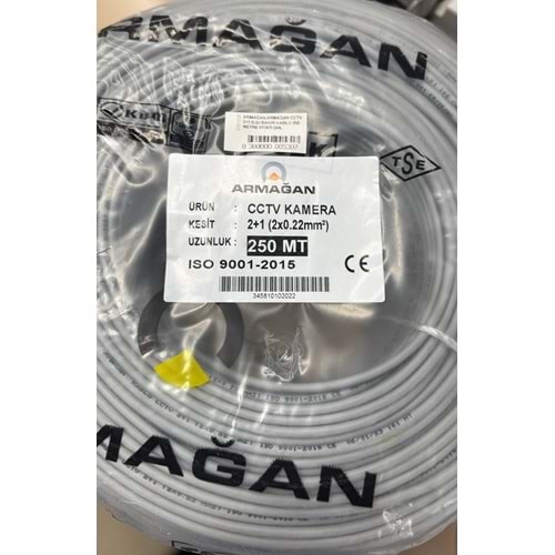 ARMAĞAN ARMAĞAN CCTV 2+1 0,22 BAKIR KABLO 250 METRE FİYATI DHL