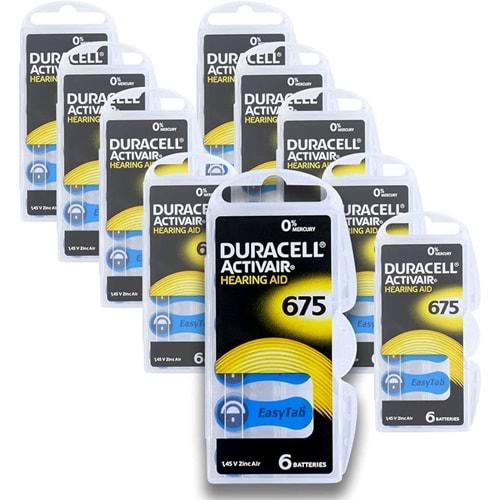 DURACELL ACTİVAİR 675 NUMARA KULAKLIK PİLİ (BLİSTER FİYATI)