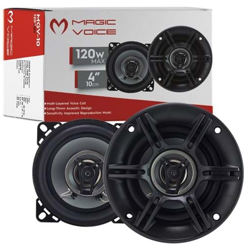 MAGICVOICE MGV-10 10 CM 120 WATT KAPAKLI TWEETERLI HOPARLÖR (2'Lİ TAKIM)