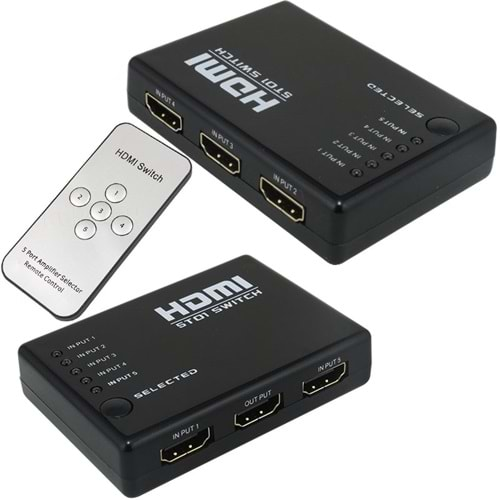 POWER-MASTER 5 GİRİŞ 1 ÇIKIŞ HDMI TOPLAYICI SWITCHER