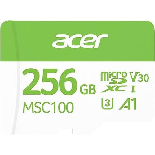 Acer MSC100 256GB microSDXC U3 V30 A1 4K Aksiyon KAMERASINA UYGUN