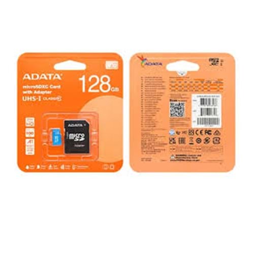 Adata 128GB Premier microSDXC Card with Adapter UHS-I Class10 V10 Hafıza Kartı