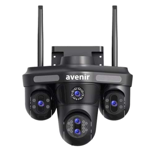 AVENIR 4 KAMERALI 3 PTZ 1 SABİT OPTİK ZOOM Wi-Fi KAMERA(UYGULAMA:FFvideo,256 GB SD KART DESTEK,10X ZOOM,İNSAN ALGILAMA,İNSAN TAKİP,GECE RENKLİ GÖRÜŞ)