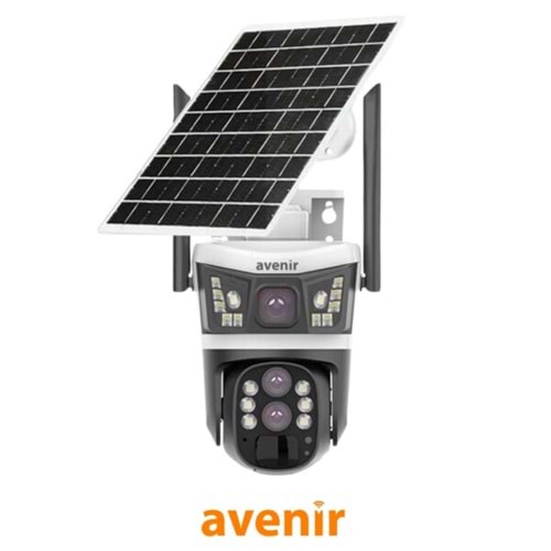 AVENİR 4MP 10X OPTİK ZOOM 2 KAMERALI SOLAR PTZ 4G SİM KARTLI KAMERA