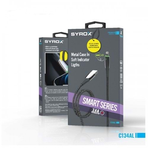 SYROX PREMIUM METAL CABLE USB TO LIGTHS8ı phone9