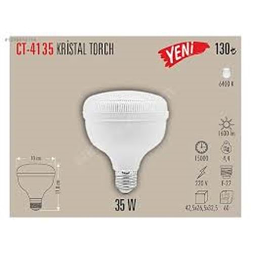 CATA 35 WATT KRİSTAL TORCH BEYAZ AMPUL
