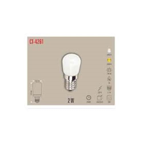 CATA CT 4261 2W Buz Dolabı LED Ampul 3200K ...