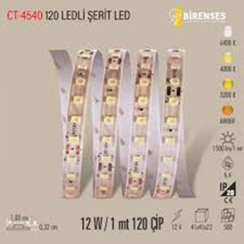 CATA CT 4540 İç Mekan 12V 120 Ledli 5mt Şerit Led ...