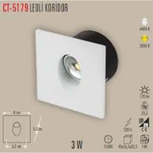 Cata 3w Koridor Aydınlatma CT-5179 GÜNIŞIĞI