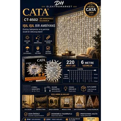 Cata CT-8502 Animasyonlu Eklenebilir Led Günışığı