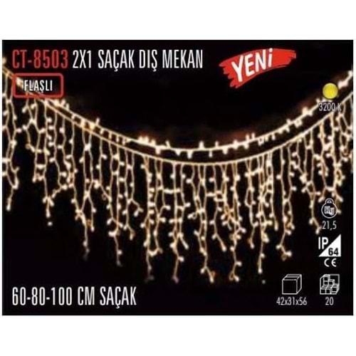 Ct-8503 2x1mt. Eklenebilir Saçak Perde Süsleme 152 Led