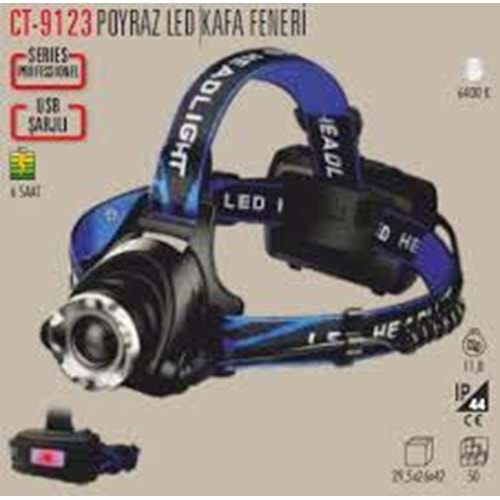 CATA CT 9123 Ledli 5W Şarjlı Kafa Lambası 6400K Beyaz ...