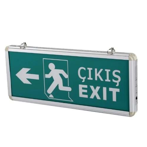 CATA 3W EXIT ÇIKIŞ ARMATÜRÜ LEDLİ 3 SAAT AKÜLÜ