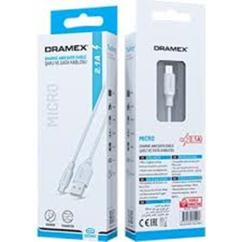Dramex D21MK Micro USB Data/şarj Kablosu 2.1A 1mt ...