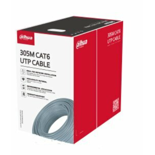 DAHUA CAT 6 KABLO CCA(KALİTELİ KARIŞIM) GRİ RENK 305 METRELİK MAKARA