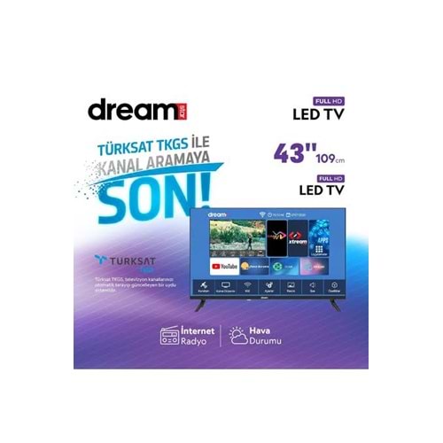 DREAMSTAR 43 INCH TKGS UYDU LED TV