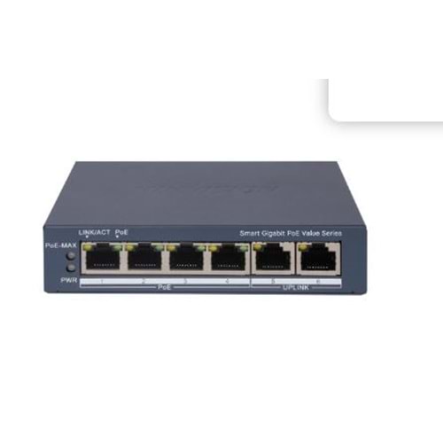 HIKVISION GIGABIT POE SWITCH 4+2 AKILLI YÖNETİLEBİLİR