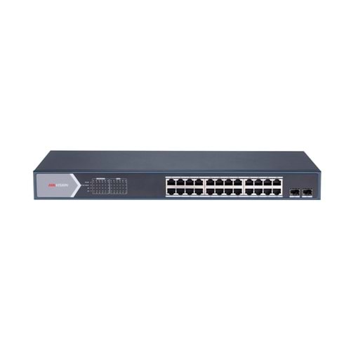 HIKVISION 24 PORT GIGABIT POE SWITCH / 2 X FİBER OPTİK UPLINK GIGABIT PORT,400W TOPLAM GÜÇ)