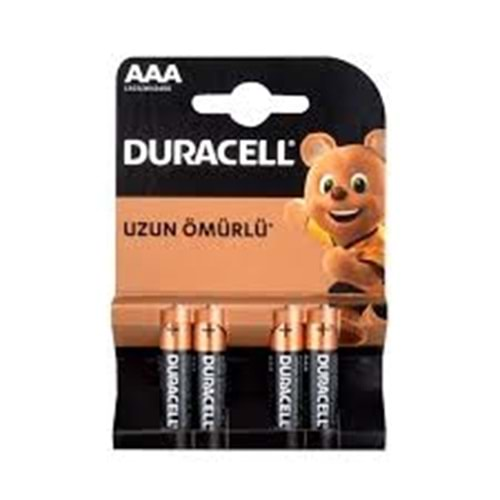 DURACELL AAA İNCE KALEM PİL 4LÜ BLİSTER AB ÜRETİMİ