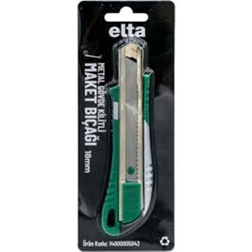 Elta Ergonomik Kilitli Maket Bıçağı 18Mm