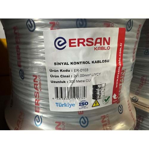 ERSAN 2*1 MM LIYCY BAKIR HOPARLÖR KABLOSU 300 METRE FİYATI