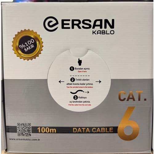 ERSAN CAT 6 23 AWG BAKIR KABLO 100 M