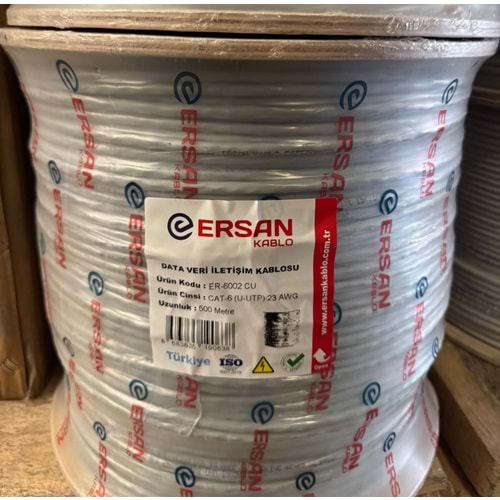 ERSAN CAT 6 U-UTP 23 AWG KABLO BAKIR 500 METRE